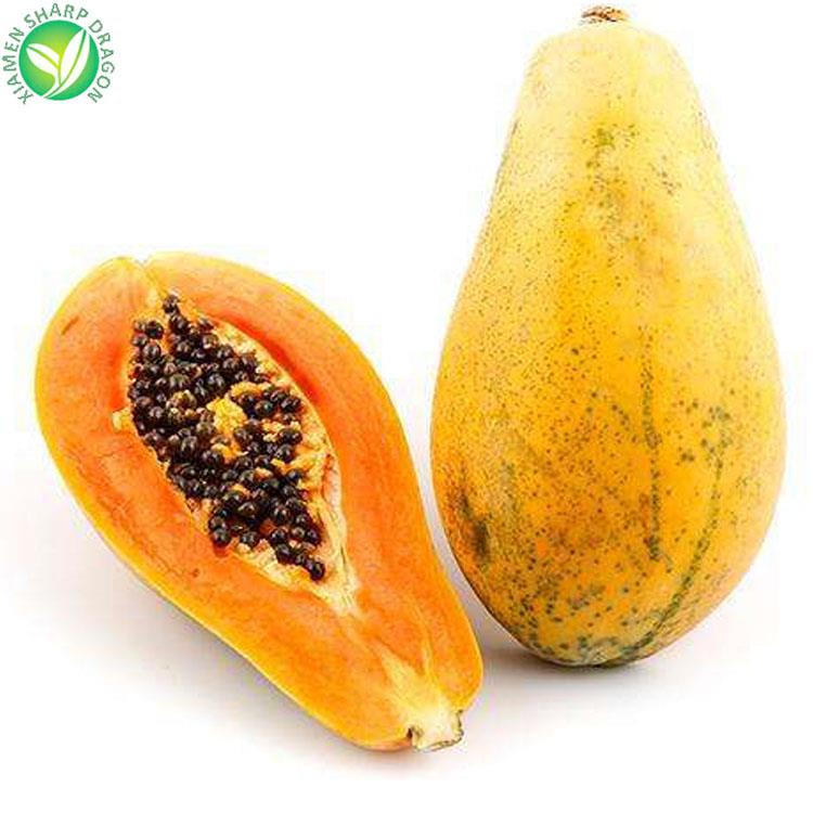 Frozen papaya pieces for smoothies, fruit blends and foodservice applications