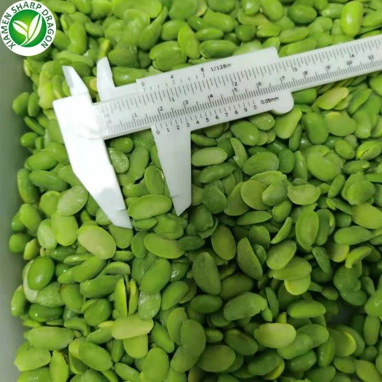 Peeled edamame half